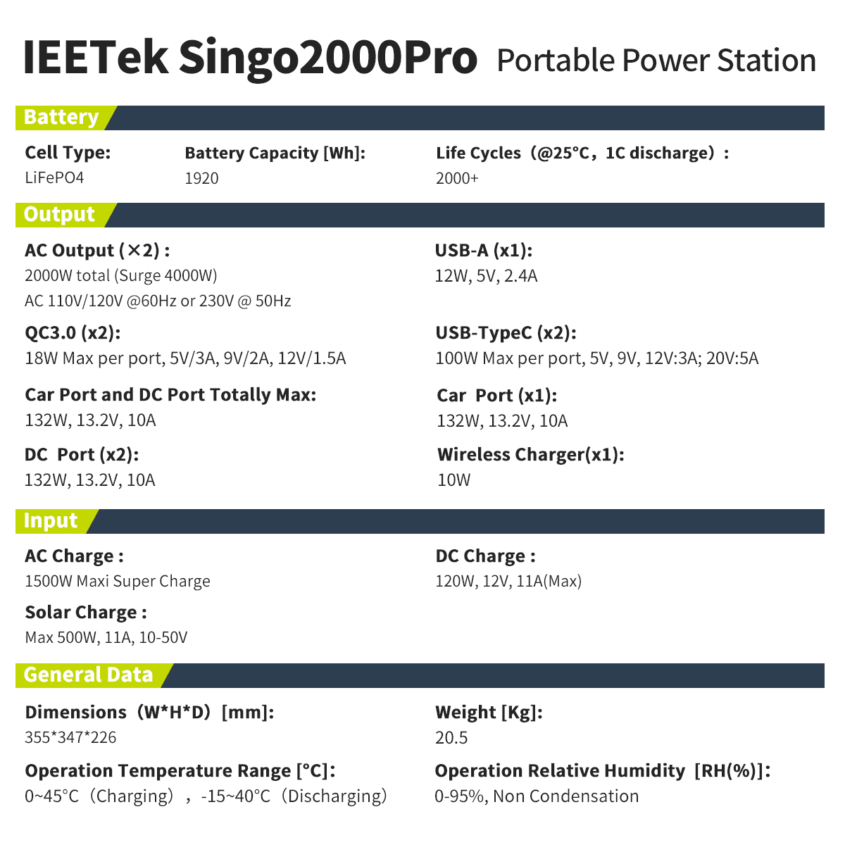 IEETek singo2000pro taşınabilir elektrik santrali/güneş jeneratörü