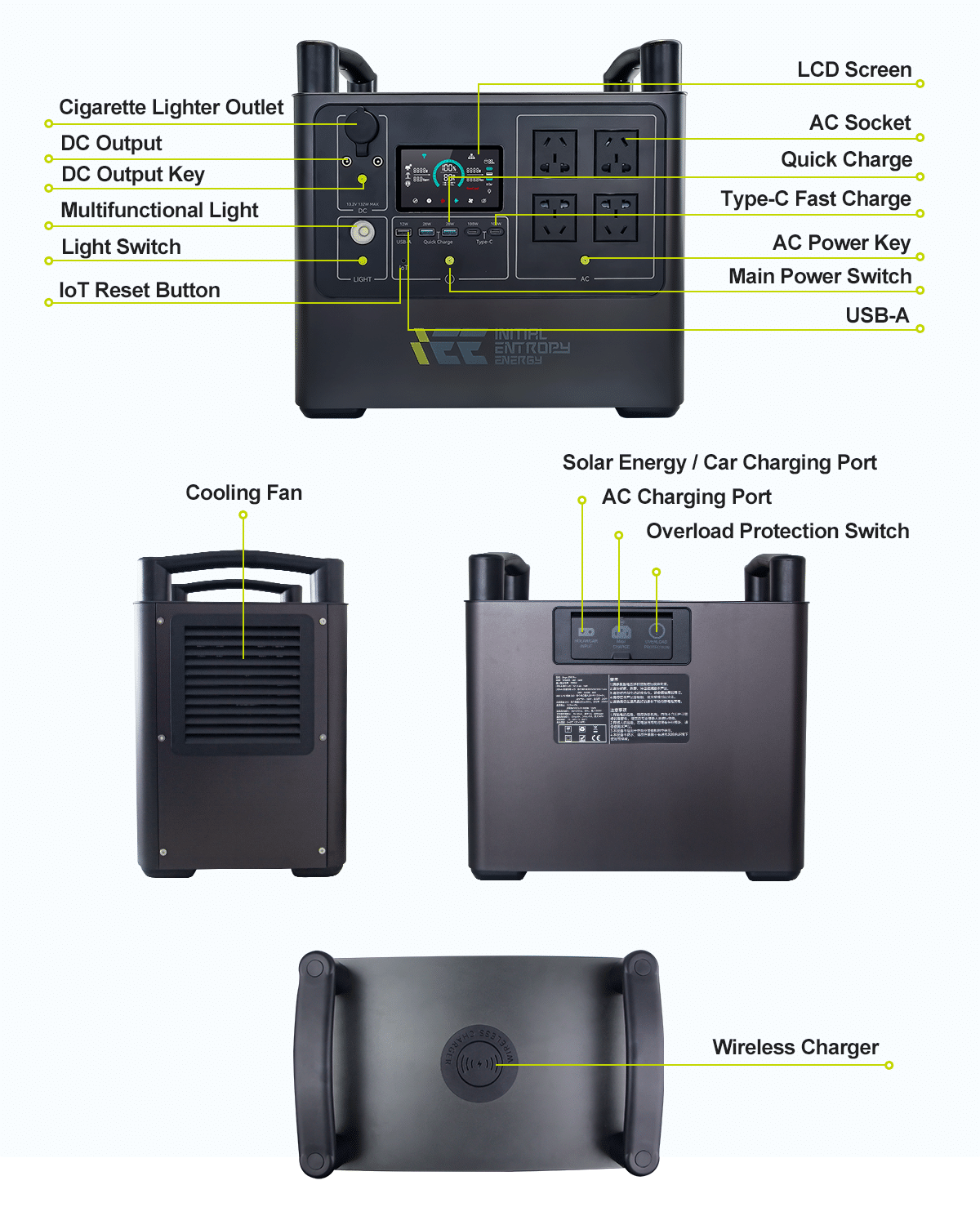 IEETek singo2000pro taşınabilir elektrik santrali/güneş jeneratörü