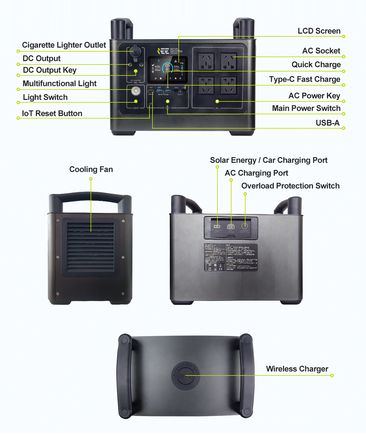 IEETek singo2000 taşınabilir elektrik santrali/güneş jeneratörü