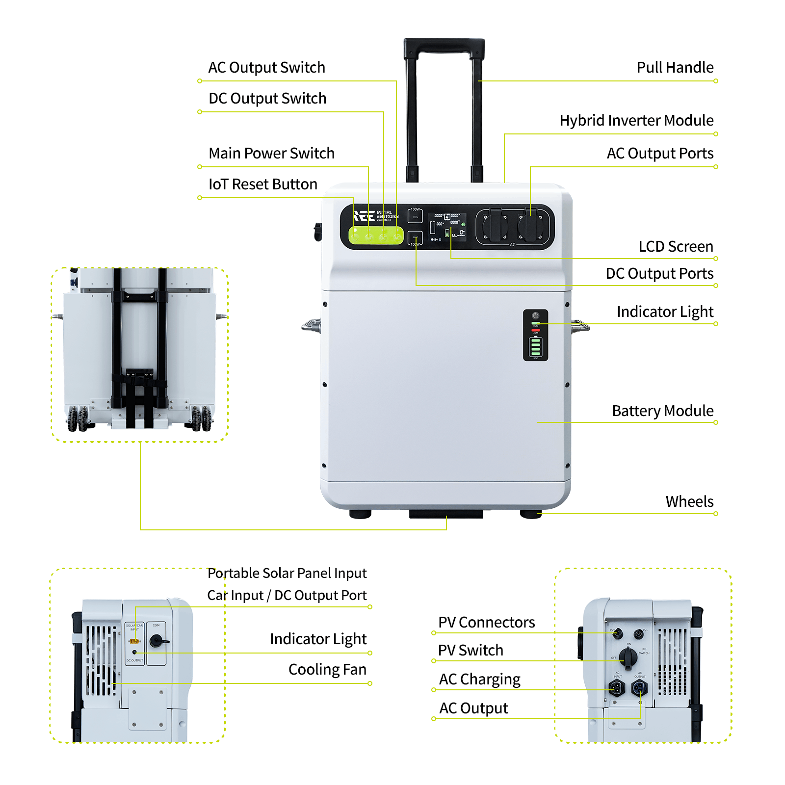 ieetek sh4000 taşınabilir elektrik santrali güneş jeneratörü